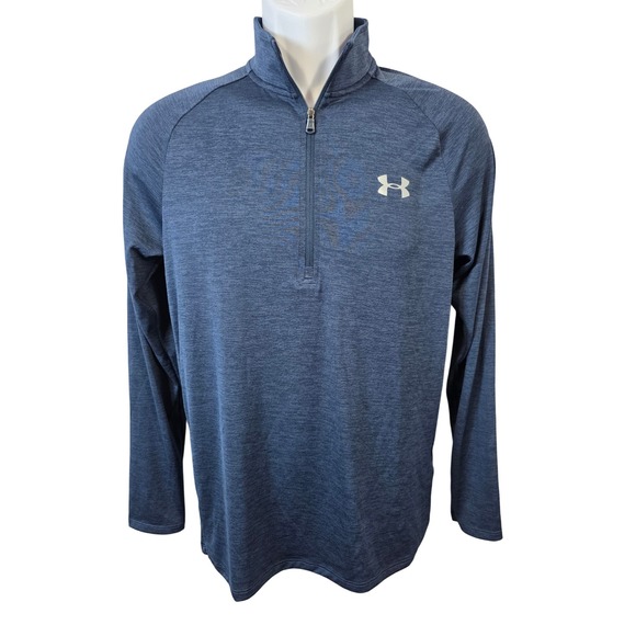 Under Armour Mens Size Small Pullover Heat Gear Long Sleeve Quarter Zip S / B55 - Picture 1 of 7